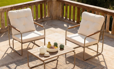 طقم كلاس ألمونيوم - kabbanifurniture