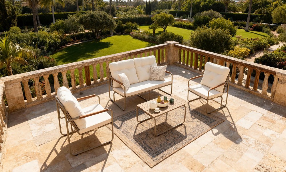 طقم كلاس ألمونيوم - kabbanifurniture
