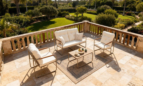 طقم كلاس ألمونيوم - kabbanifurniture