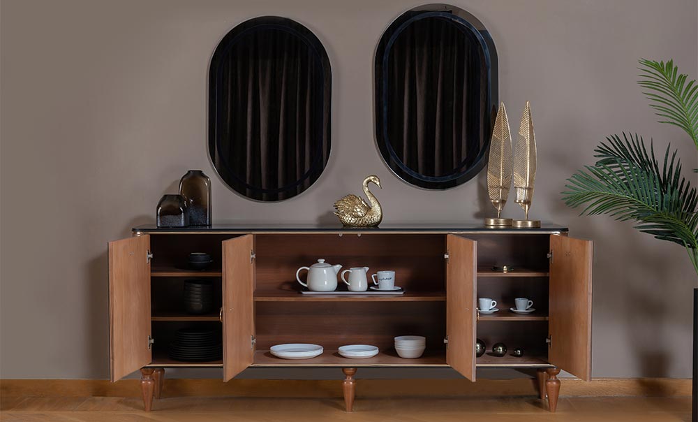 غرفة سفرة بلاك مع الكراسي - kabbanifurniture