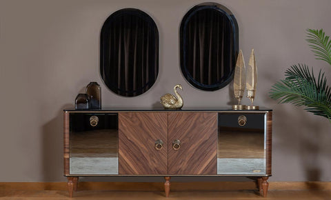 غرفة سفرة بلاك مع الكراسي - kabbanifurniture